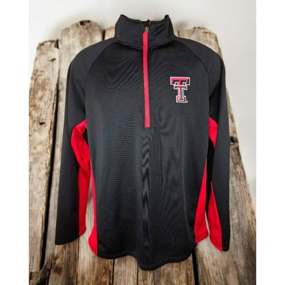 Texas Tech Red Raiders 1/4 Zip Pullover Jacket Medium Colosseum - Picture 1 of 7